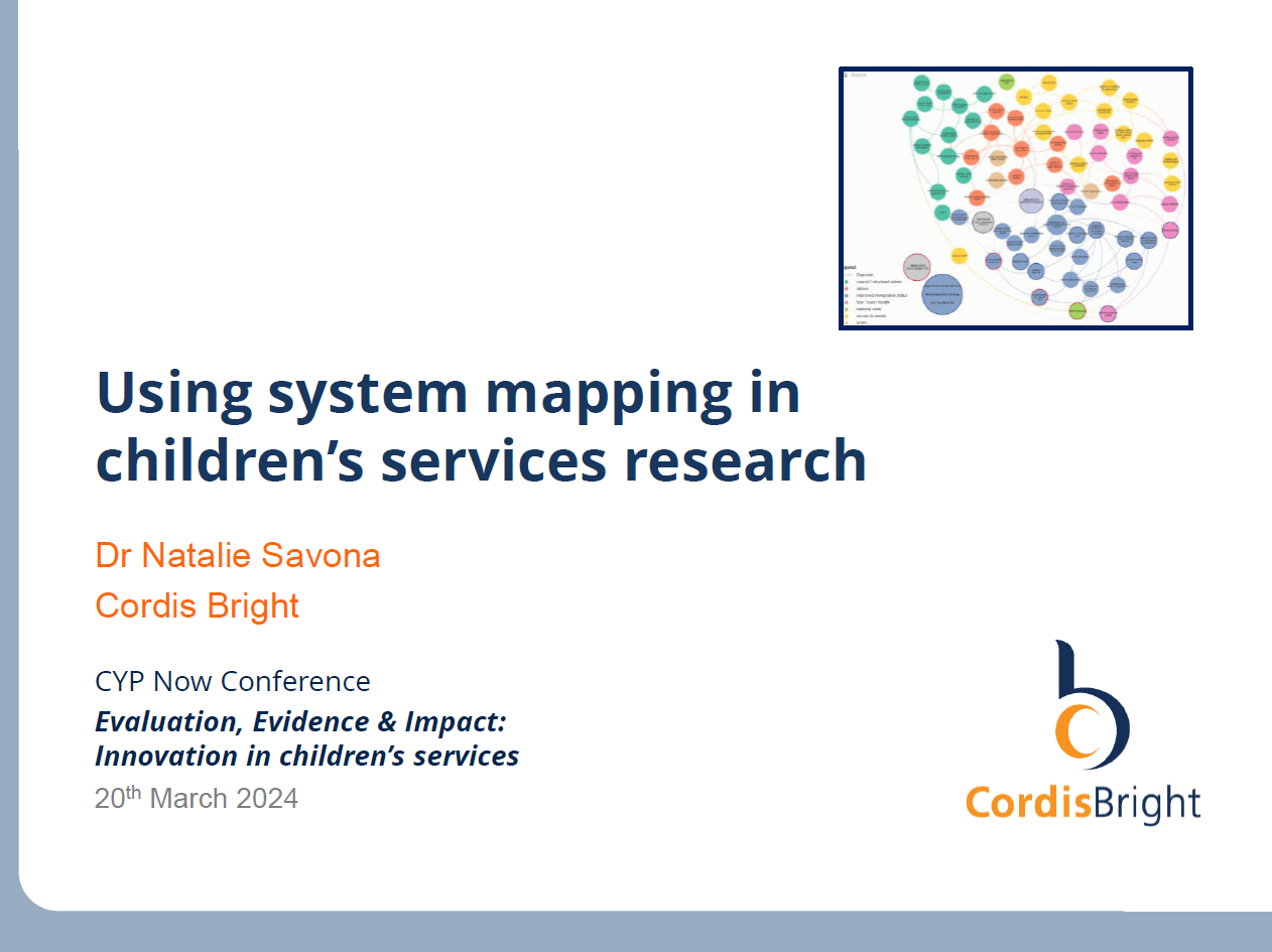 System mapping at the CYP Now Evaluation Conference